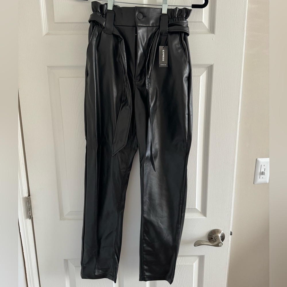 Express Leather Paper Bag Pants.